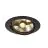 SLV New Tria 1 Spot Aluminium Noir Rond | Diamètre 150mm - Convient pour 1x GU10 (AR111) 