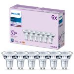 Lot 6x Philips Spot LED GU10 PAR16 5W 390lm 36D - 840 Blanc Froid