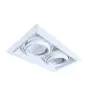 Noxion Encastré Spot sans cadre Pro 2x AR111 inclinable Blanc | Diamètre 314x164mm - G53 Culot