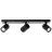 Brilliant Marty Plafondlamp Aluminium Zanderig Zwart 15W 1050lm - 830 Warm Wit | Incl. 3x GU10